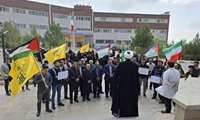 تجمع دانشگاهیان علوم پزشکی البرز در پی شهادت سید مقاومت در لبنان