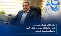 پیام دکتر شهرام صیادی، رئیس دانشگاه علوم پزشکی البرز، به مناسبت روز کارمند